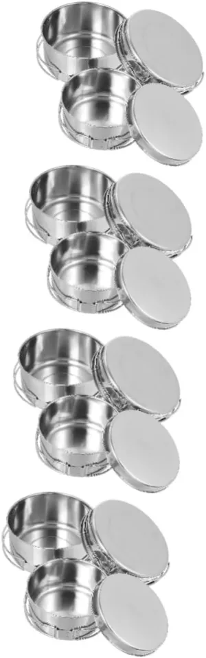 Milisten Stainless Steel Cooking Utensils Pots Camper Stackable Camp Cookware Stackable Pans for Camping Portable