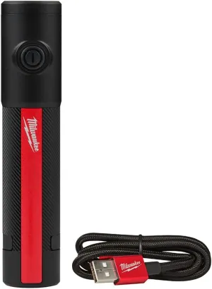 Milwaukee 500 lm Black/Red LED Rechargeable Flashlight