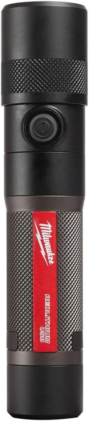 Milwaukee Rechargeable 1100 Lumen LED Flashlight, Battery Powered, Twist Focus