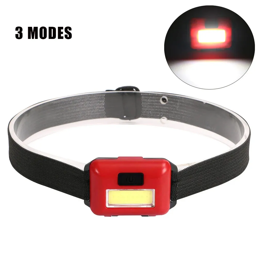 Mini COB LED Headlamp Portable Head Flashlight Waterproof Headlight Outdoor Camping Head Lamp Super Bright Head Light
