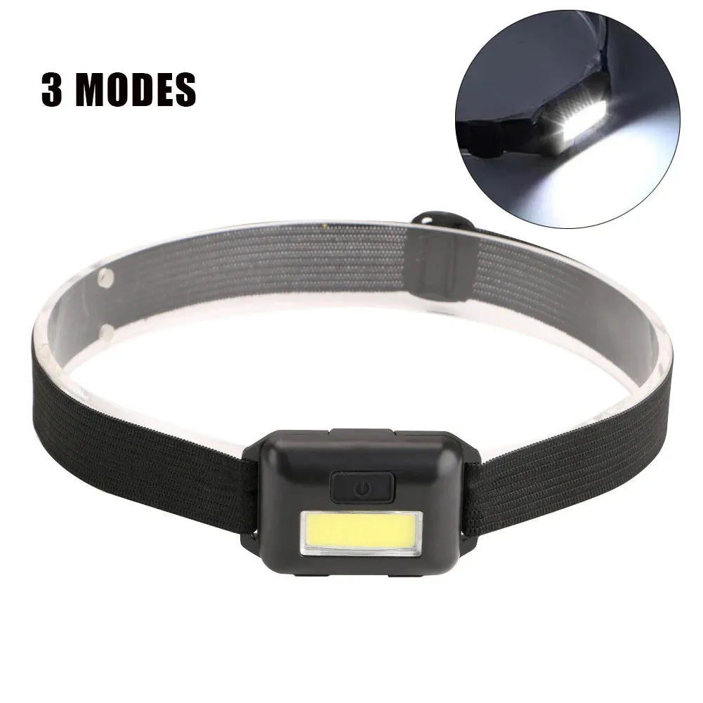 Mini COB LED Headlamp Portable Head Flashlight Waterproof Headlight Outdoor Camping Head Lamp Super Bright Head Light