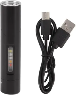 Mini Flashlight 90 Degree Tiltable Head LED Flashlight Magnetic Rechargeable LED Torch Super Bright Ideal for Hilking, Walking, Camping, Travelling