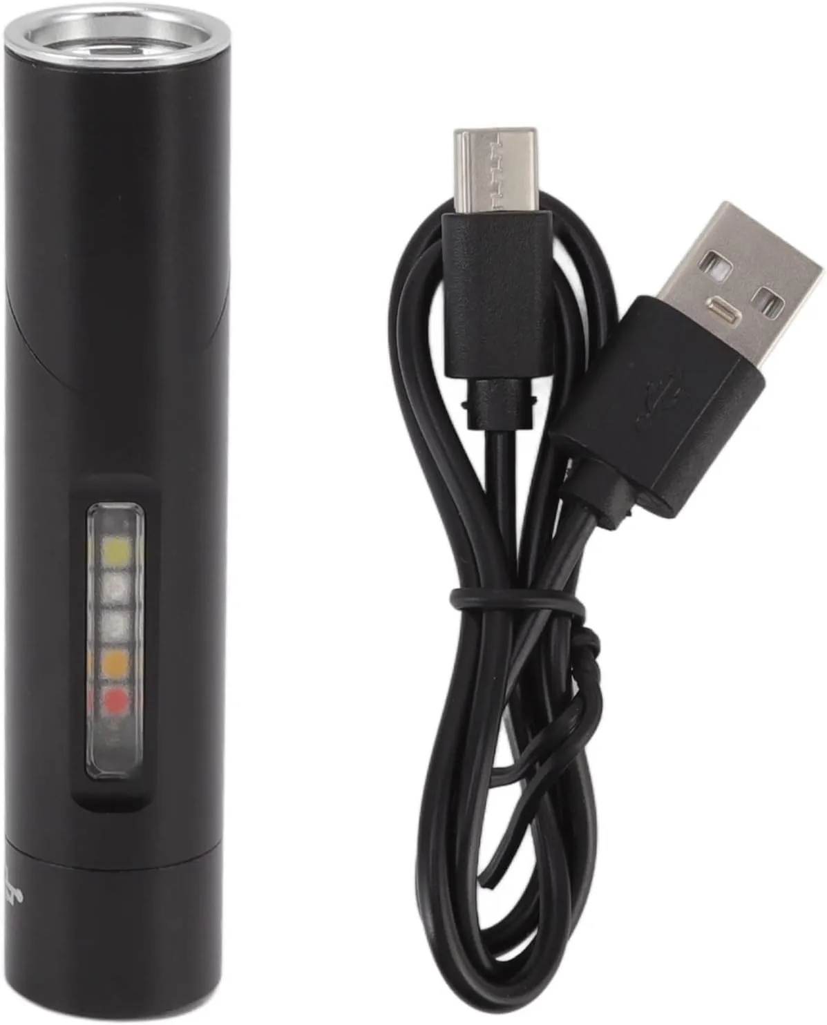 Mini Flashlight 90 Degree Tiltable Head LED Flashlight Magnetic Rechargeable LED Torch Super Bright Ideal for Hilking, Walking, Camping, Travelling