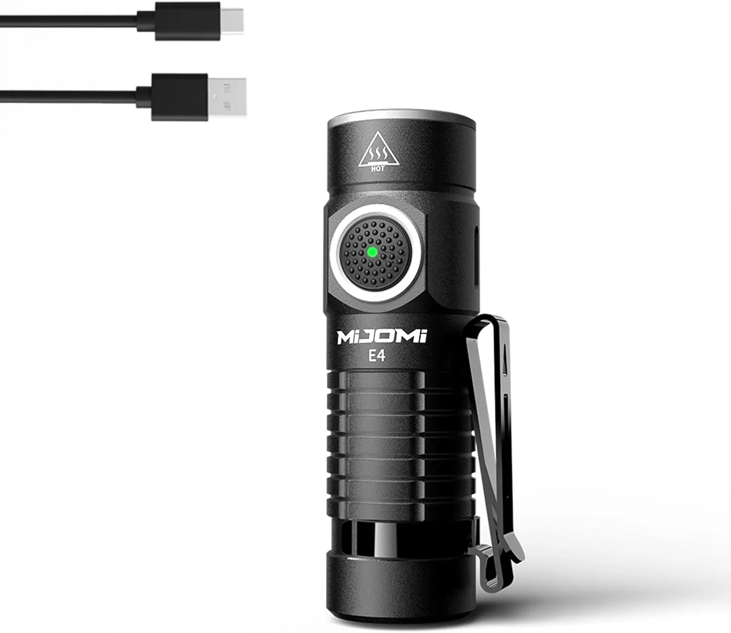 Mini Flashlight with Magnet, Rechargeable Pocket Light Compact High Lumens Handheld Light, E4 Flashlight 7 Modes 1100 Lumens for Outdoor, Hiking, Walking