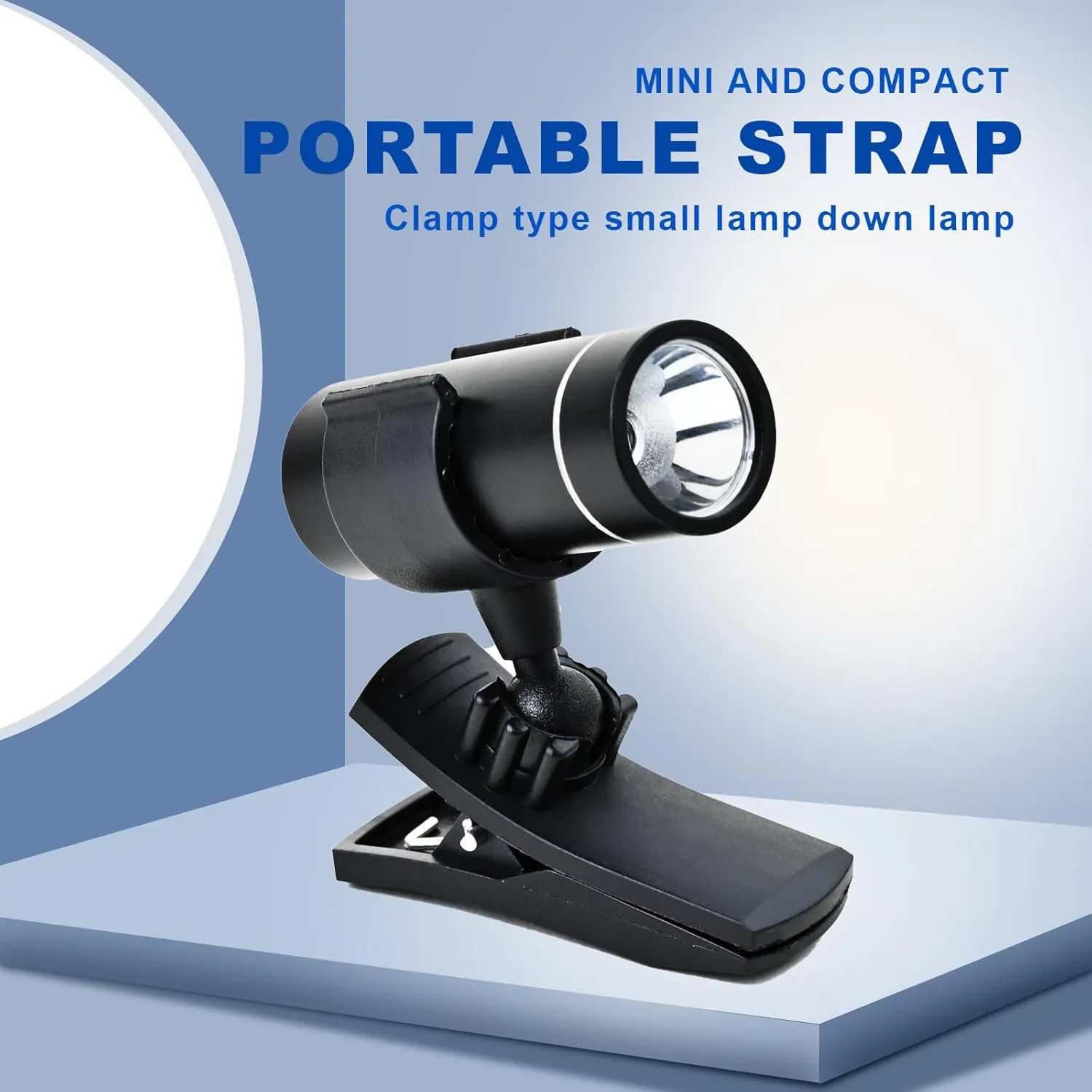 Mini Flashlight,Pocket LED Shoe Light,Clip on Rechargeable hat Flash Light,200 Lumen Adjustable Brightness LED Torch,Rechargeable Battery C USB Cable for EDC Emergency Dog Walking Camping