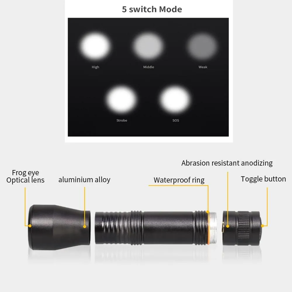 Mini LED UV Flashlight 395nm