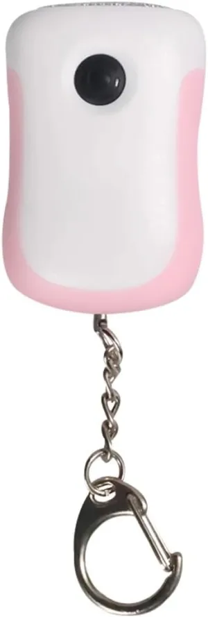 Mini Portable Manual Flashlight, Home Keychain with LED Light, Outdoor Emergency Dynamo Flashlight, Student Hand Crank Flashlight(Pink Color,2pcs)