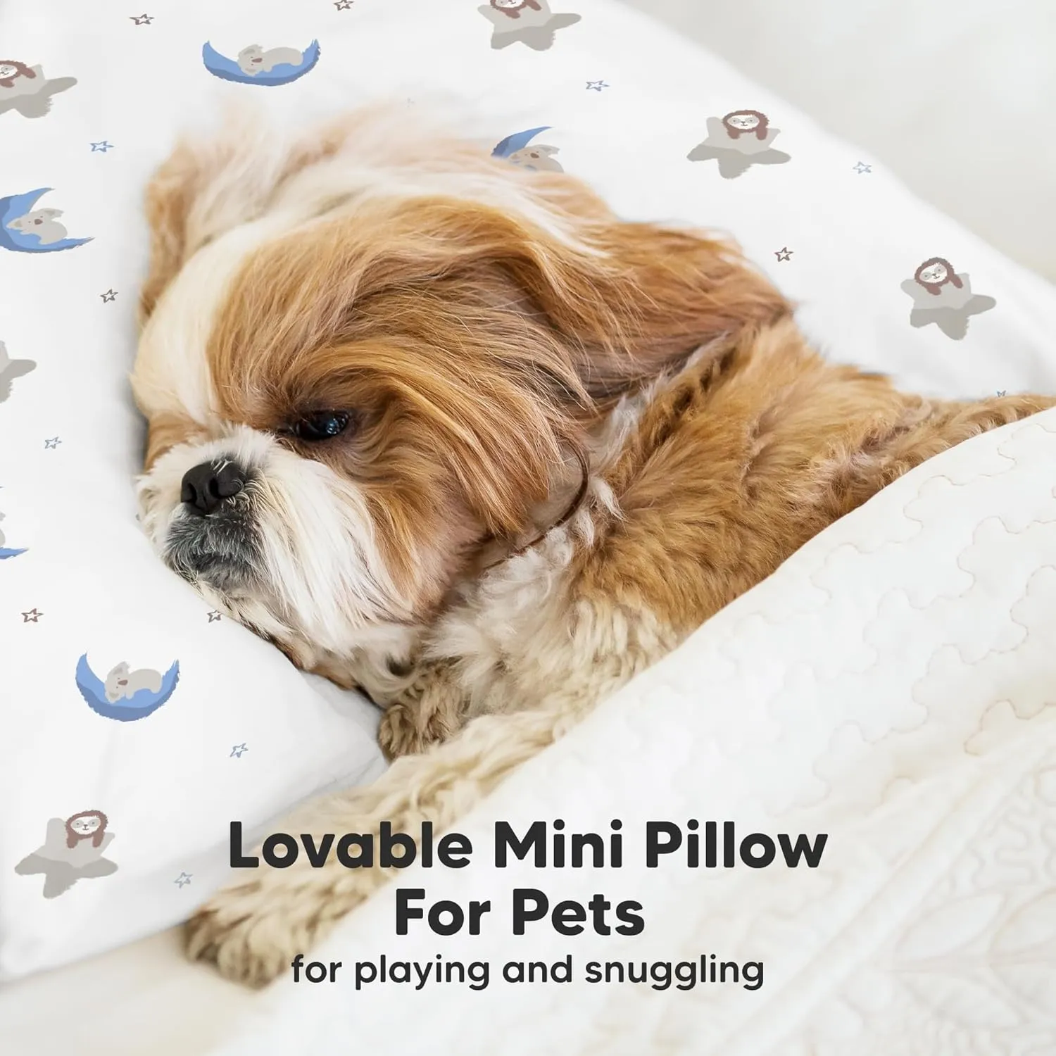 Mini Toddler Pillow with Pillowcase - 9x13 My Little Dreamy Travel Kids Pillow for Sleeping, Toddler Bed, Small, Tiny, Organic Cotton Pillowcase, Soft & Breathable, Kids 2-4 Years Old (Construction)