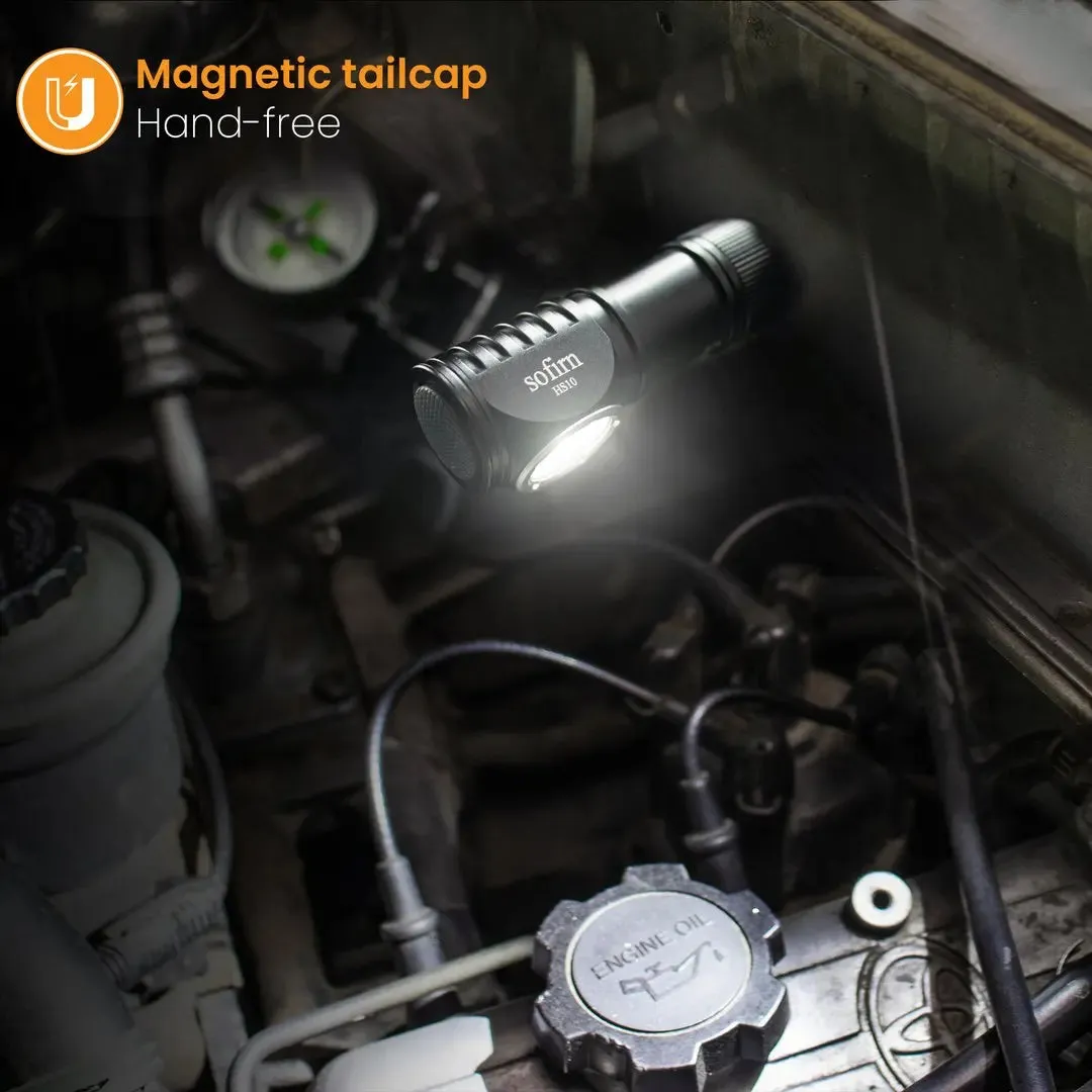 Mini USB-C Rechargeable Headlamp 1100lm 90 CRI Angle Flashlight with TIR Optics and Magnetic Tail