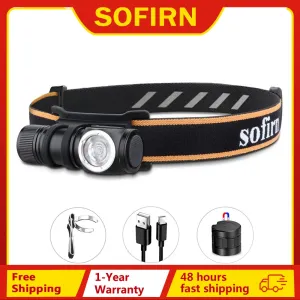 Mini USB-C Rechargeable Headlamp 1100lm 90 CRI Angle Flashlight with TIR Optics and Magnetic Tail