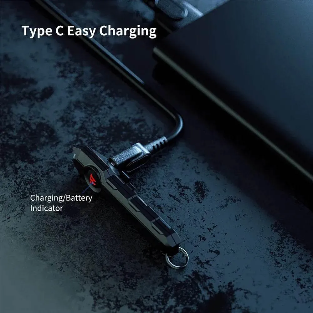 Mini USB Rechargeable LED Keychain Flashlight - Compact Portable Light