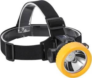 Mining Headlight Coon Hunting Light Mining Lights Rechargeable Mining Cap Lamp Flashlight 7 LEDs Explosion Proof Hard Hat BK3000 for Hunting Fishing Hiking(Yellow)