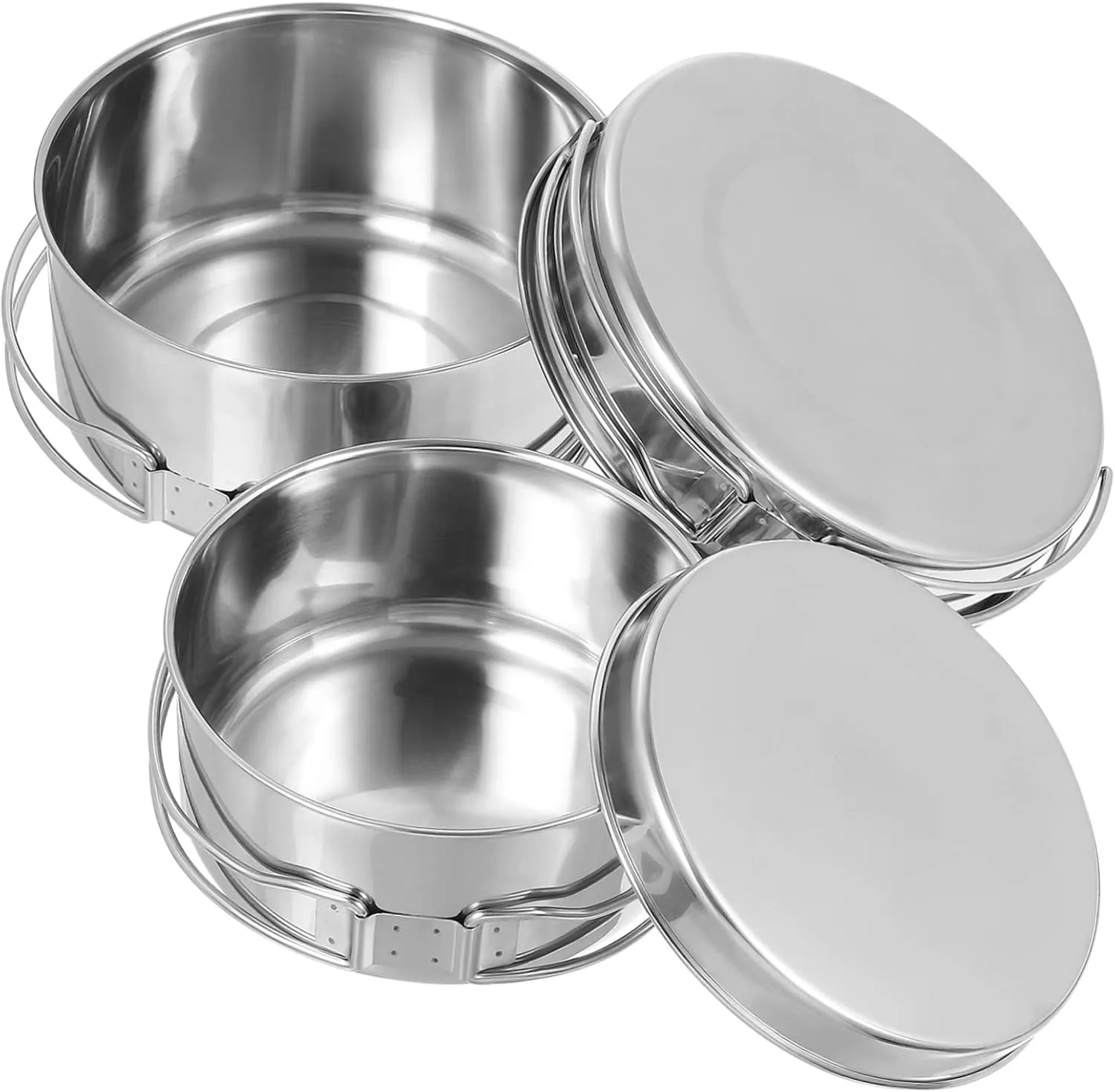 Mipcase Picnic Cooker Pot Stackable Camping Skillet Mini Camping Stove Cutlery Camping Stove Propane Picnic