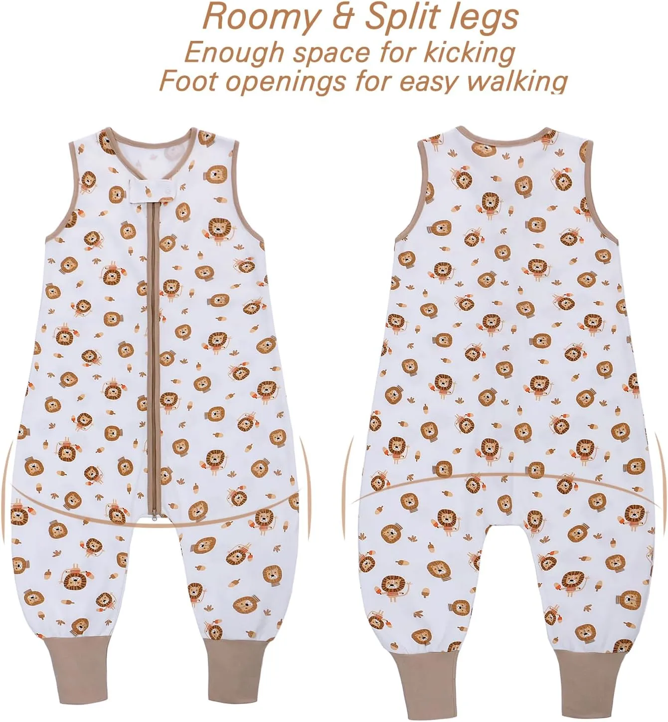 Miracle Baby Sleeping Sack with Feets TOG 0.5 100% Cotton Sleeveless Baby Wearable Blanket Baby Sleeping Bag
