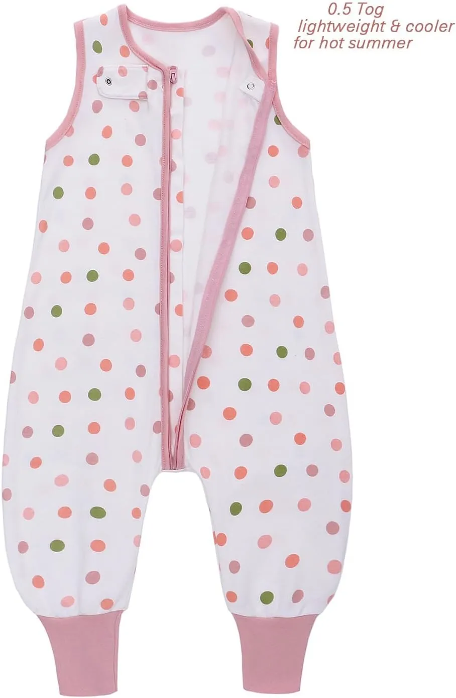 Miracle Baby Sleeping Sack with Feets TOG 0.5 100% Cotton Sleeveless Baby Wearable Blanket Baby Sleeping Bag