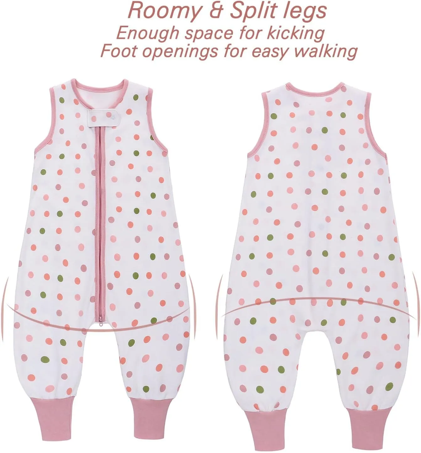 Miracle Baby Sleeping Sack with Feets TOG 0.5 100% Cotton Sleeveless Baby Wearable Blanket Baby Sleeping Bag