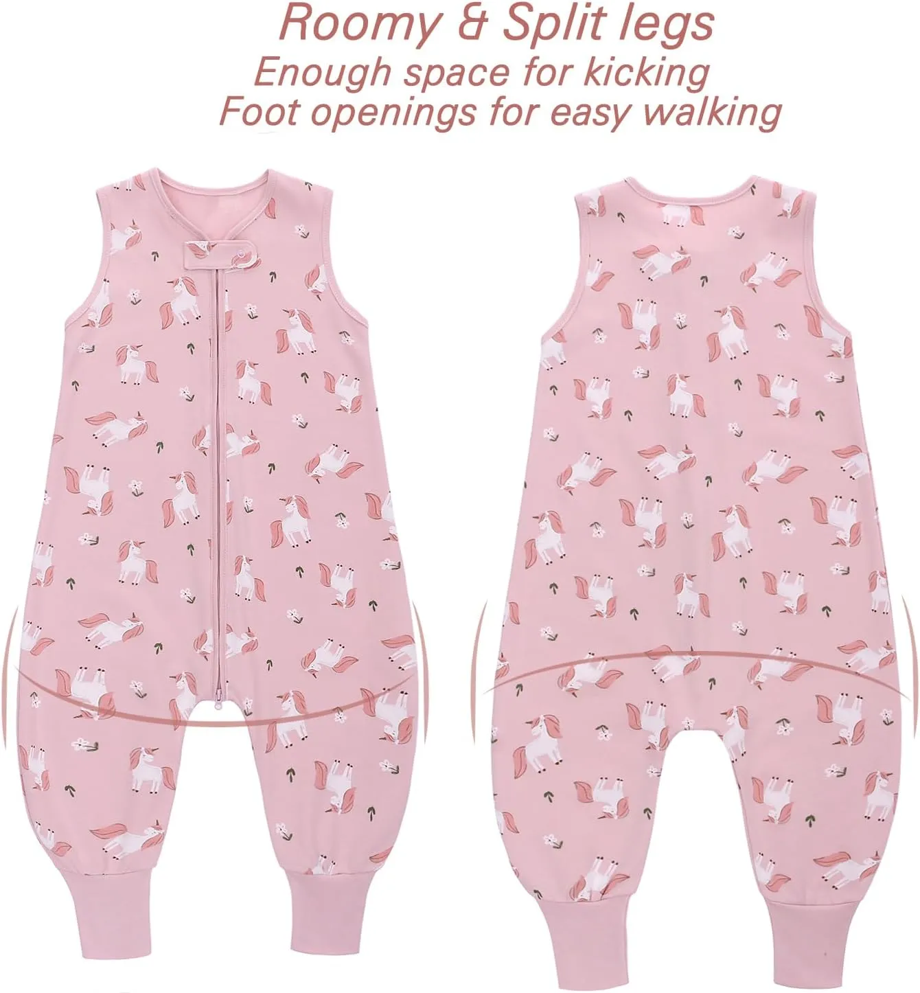 Miracle Baby Sleeping Sack with Feets TOG 0.5 100% Cotton Sleeveless Baby Wearable Blanket Baby Sleeping Bag