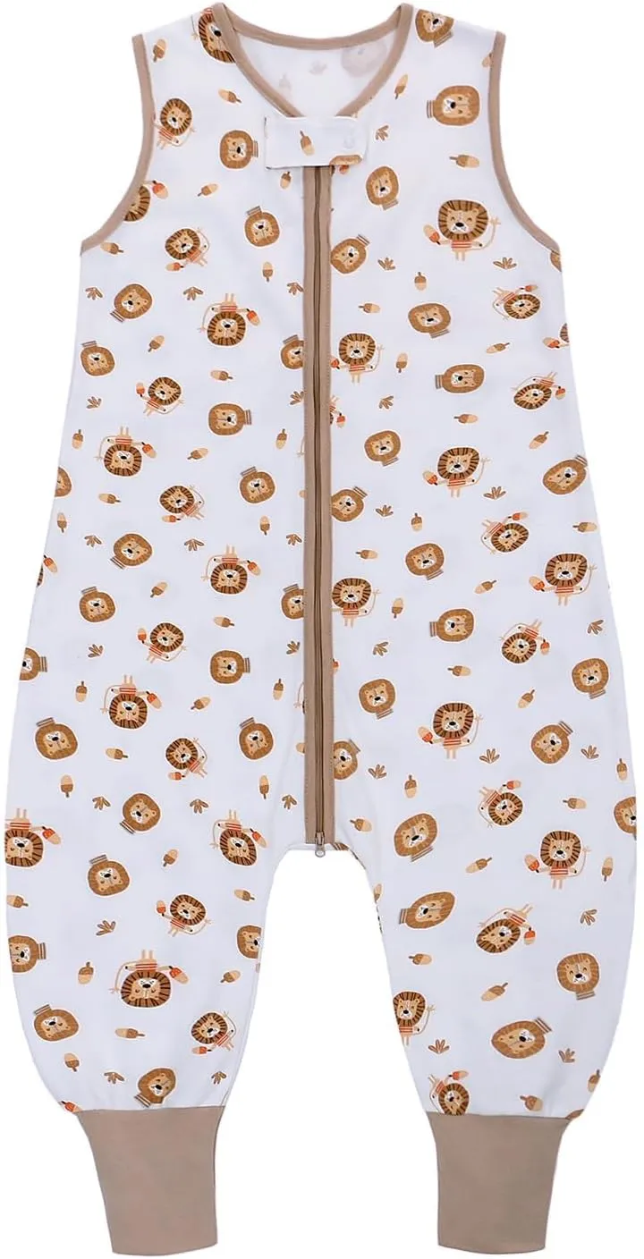 Miracle Baby Sleeping Sack with Feets TOG 0.5 100% Cotton Sleeveless Baby Wearable Blanket Baby Sleeping Bag