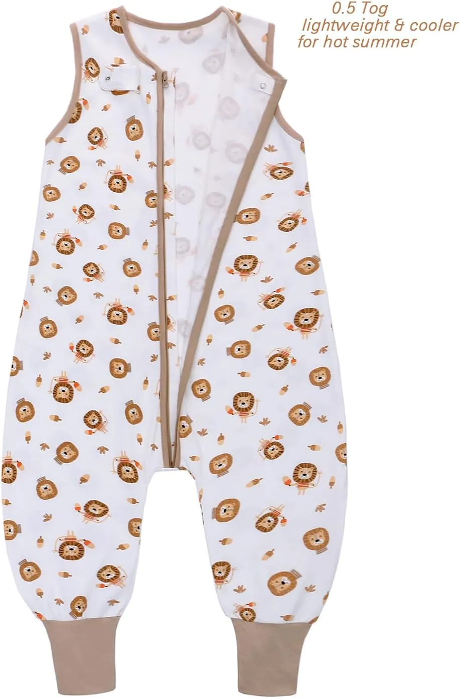 Miracle Baby Sleeping Sack with Feets TOG 0.5 100% Cotton Sleeveless Baby Wearable Blanket Baby Sleeping Bag