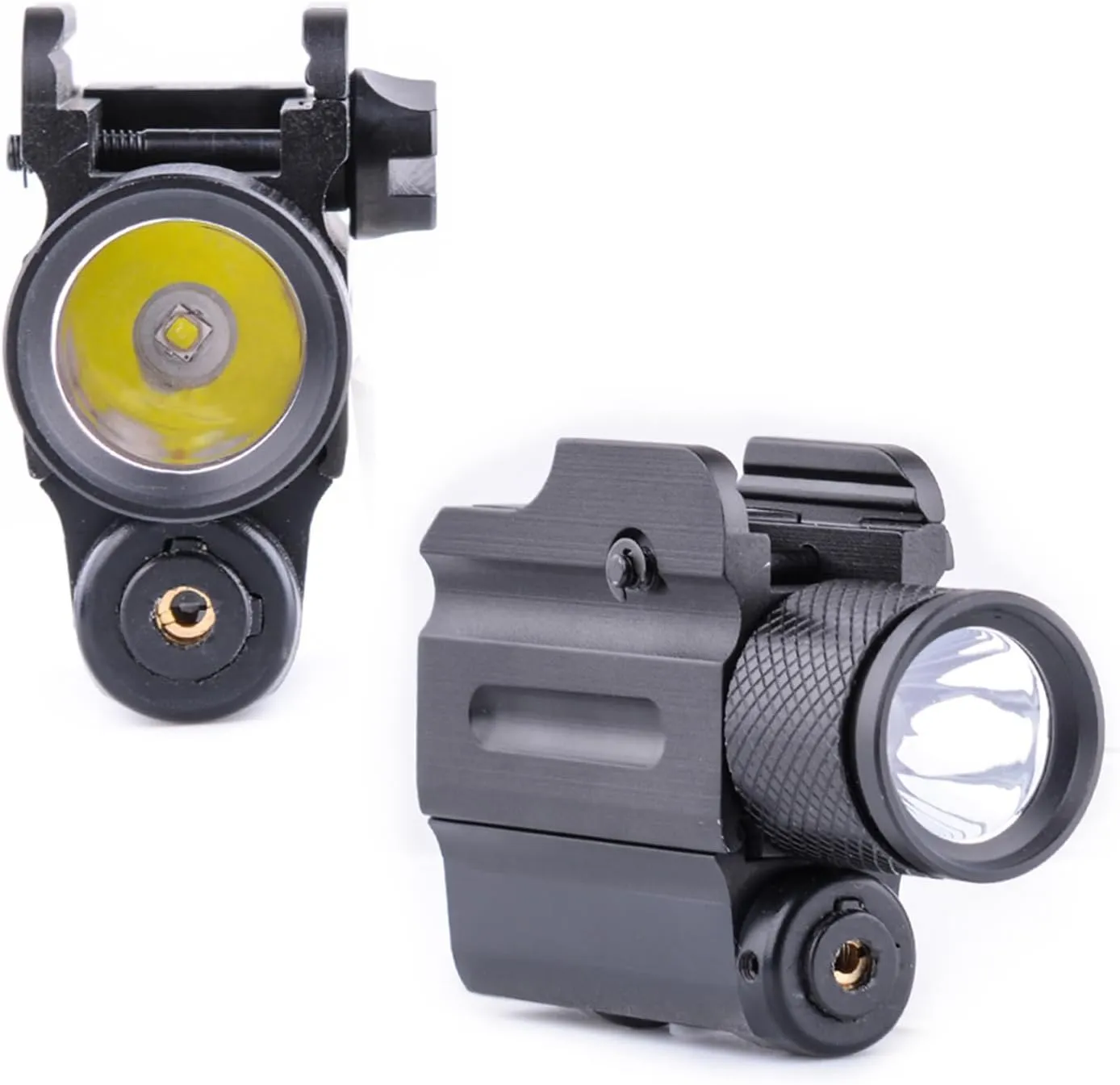 MLG-022 Red/Green Laser Light Flashlight Sight Combo，LED 250 Lumens Tactical Flashlight with Laser，Compact Rail Mount Tactical Flashlight Laser Beams，with Strobe Mode
