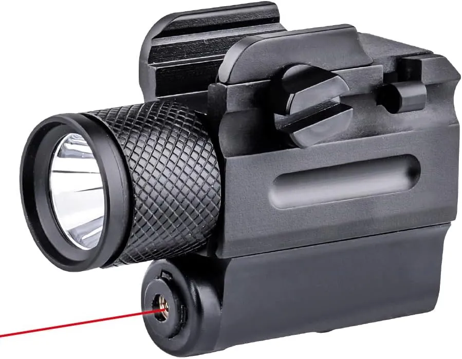 MLG-022 Red/Green Laser Light Flashlight Sight Combo，LED 250 Lumens Tactical Flashlight with Laser，Compact Rail Mount Tactical Flashlight Laser Beams，with Strobe Mode
