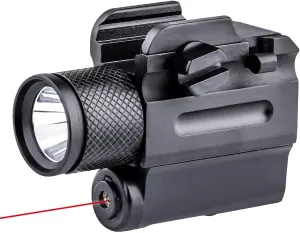 MLG-022 Red/Green Laser Light Flashlight Sight Combo，LED 250 Lumens Tactical Flashlight with Laser，Compact Rail Mount Tactical Flashlight Laser Beams，with Strobe Mode