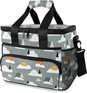MNSRUU Cooler Bag Retro Ethnic Soft Cooler Bag Insulated Lunch Totes Picnic Bag Beach Cooler Lunch Box Container with Adjustable Shoulder Strap