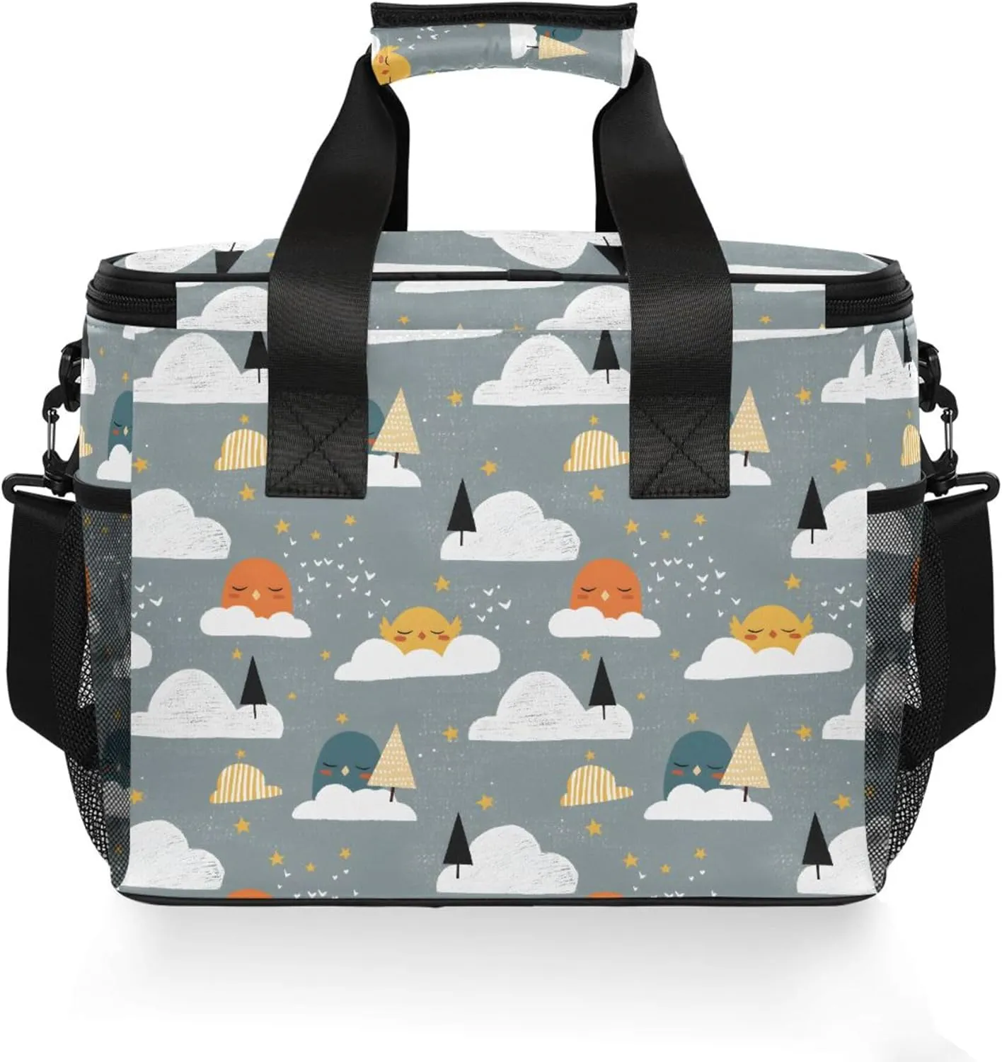 MNSRUU Cooler Bag Retro Ethnic Soft Cooler Bag Insulated Lunch Totes Picnic Bag Beach Cooler Lunch Box Container with Adjustable Shoulder Strap