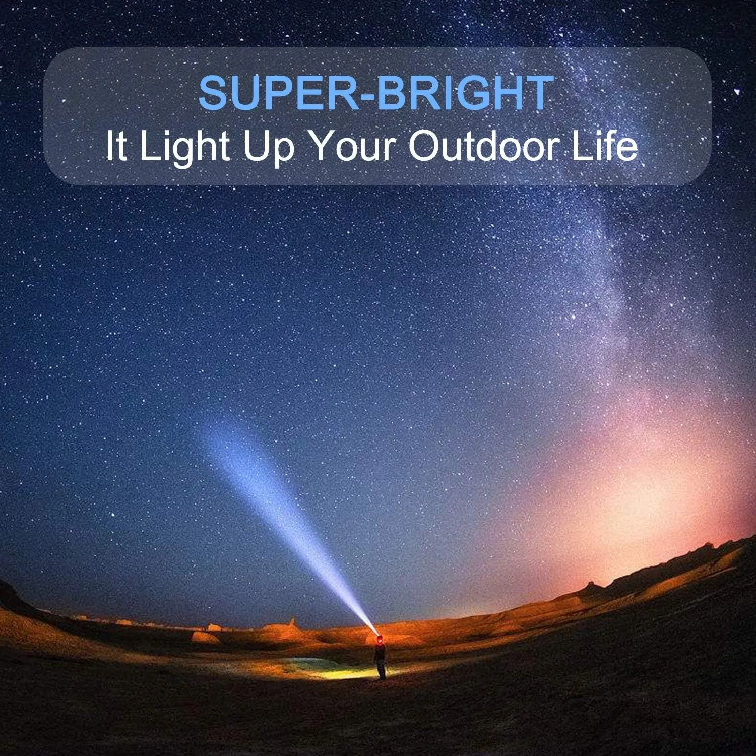 MODOAO LED Flashlights High Lumens 1500LM Waterproof Tactical Flashlight with 5 Light Modes for Hiking, Camping, Emergency Outdoor Use (5 Pack)
