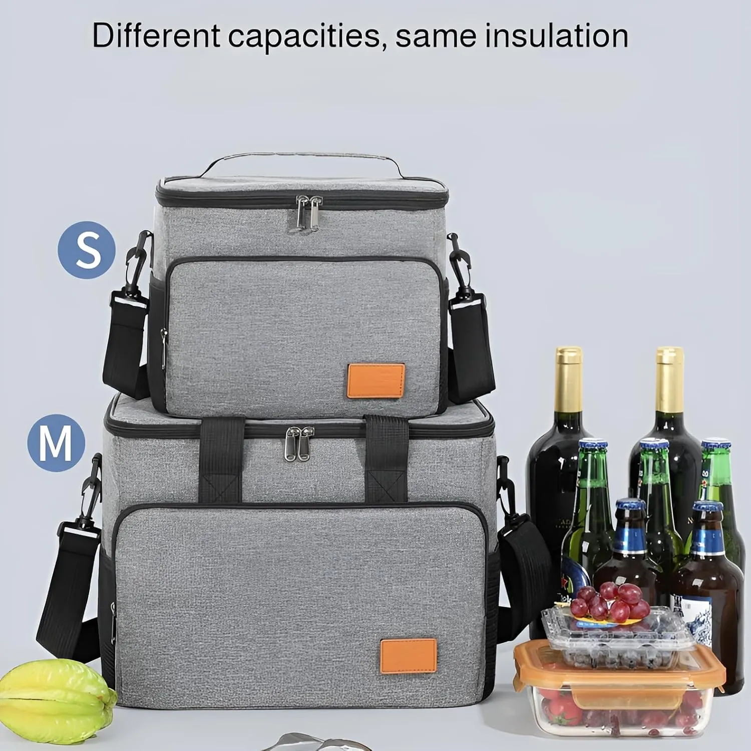 [Mokcoliy]【Lar Insulated Cooler Bag】 - 3-Layer Thermal ion, 12  Hours Retention, Suitable for Ouoor Activities - Lk-Proof, Portable, and Slish Design