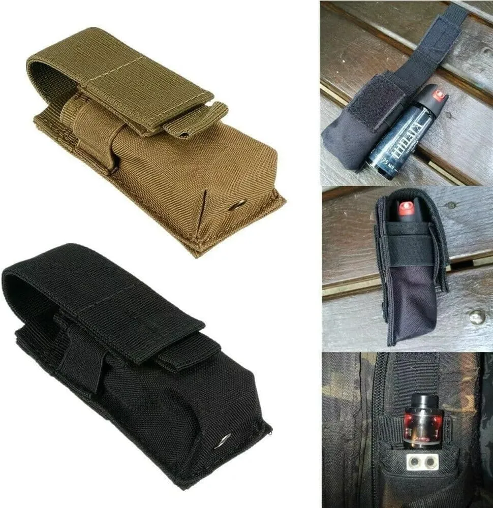 Molle Adjustable Pepper Spray Pouch Holder Tactical Flashlight Holster Tools Bag