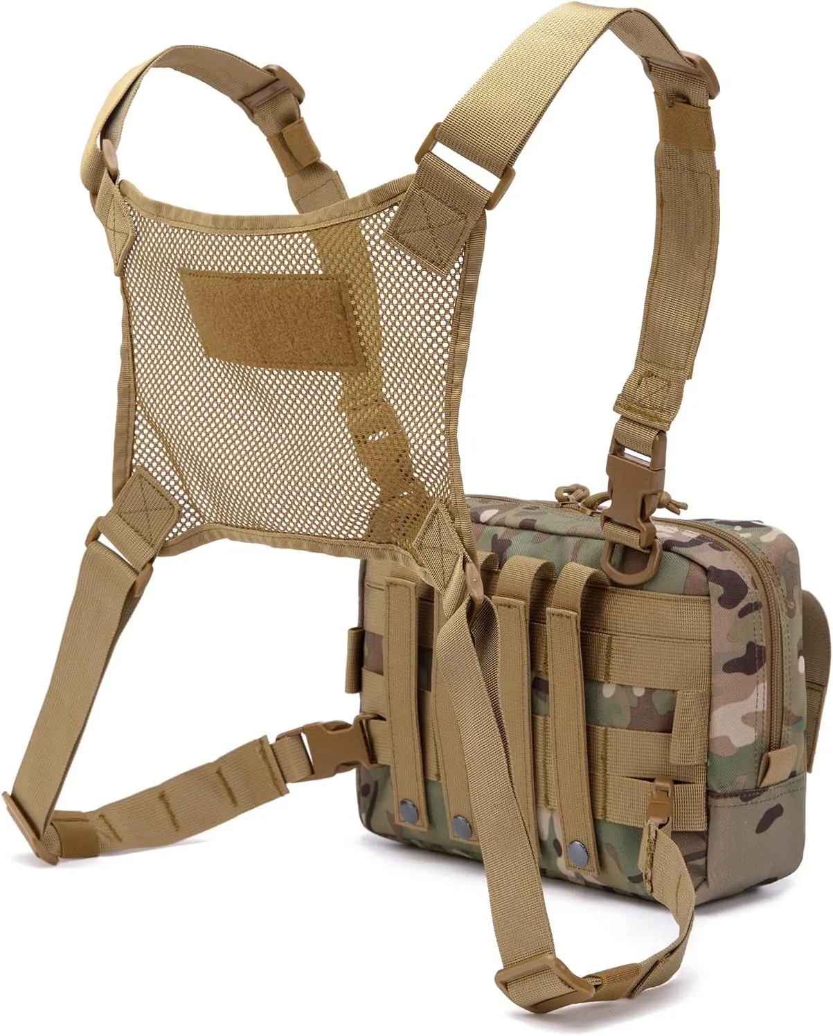 Molle Admin Pouch with Laser Cutting Loop,Car EDC EMT Molle Pouches, Large Capacity Tactical Pouch, EDC Pouch Organizer Include US Flag