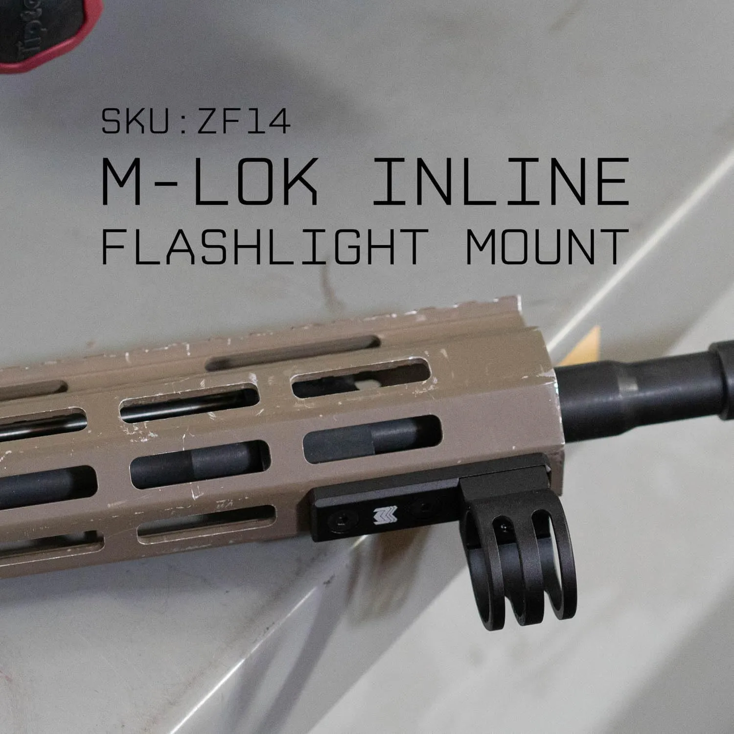 Montrum Flashlight Ring Mount 1 inch Diameter | Compatible with M-LOK