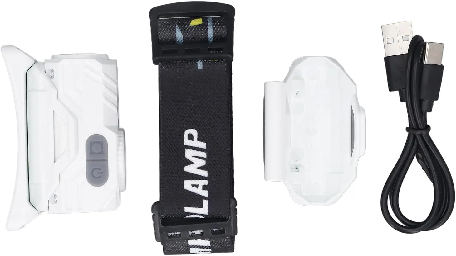 Motion Sensor Headlamp High Brightness Magnetic LED Light Headband Cap Clip Outdoor (White)
