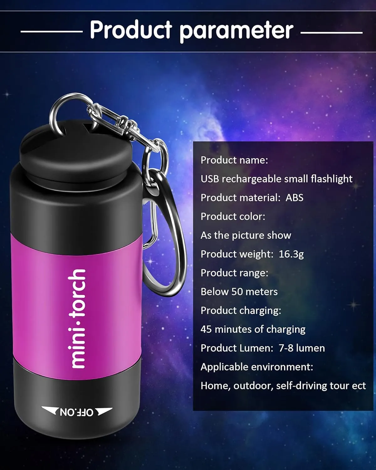 Mudder 12 Pieces Mini Keychain Flashlight Bulk Plastic Small Handheld LED USB Rechargeable Waterproof Flashlight Pocket Tiny Torch for Emergency Camping Hiking Favor(White Light)