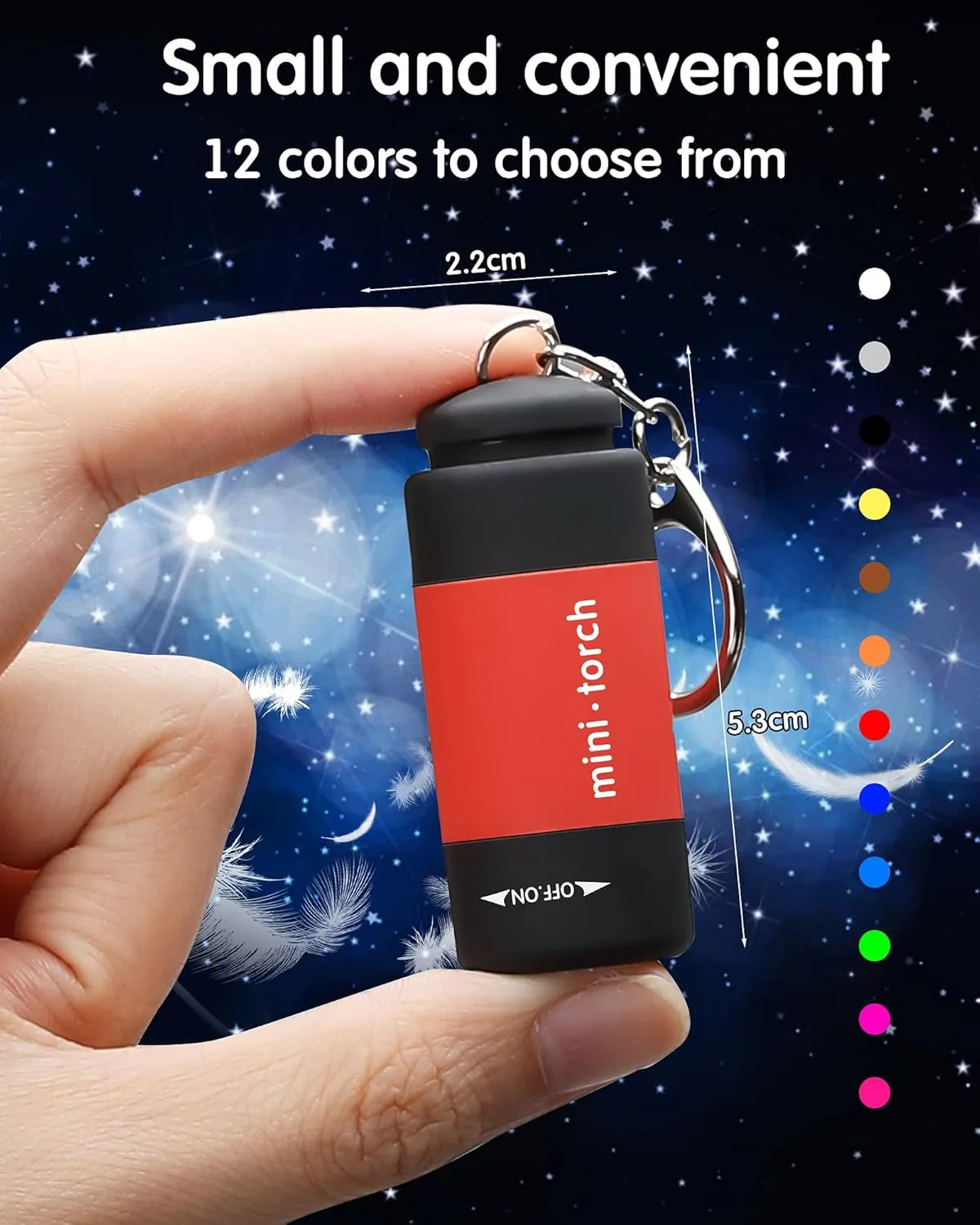 Mudder 12 Pieces Mini Keychain Flashlight Bulk Plastic Small Handheld LED USB Rechargeable Waterproof Flashlight Pocket Tiny Torch for Emergency Camping Hiking Favor(White Light)