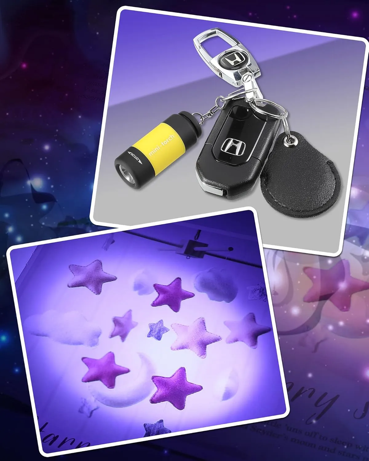 Mudder 12 Pieces Mini Keychain Flashlight Bulk Plastic Small Handheld LED USB Rechargeable Waterproof Flashlight Pocket Tiny Torch for Emergency Camping Hiking Favor(White Light)