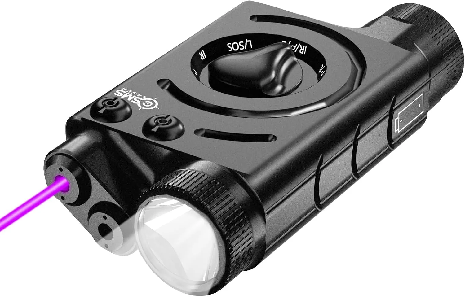Multi-Function 1200 Lumens Weapon Light and Purple/IR Laser Sight Combo, Weapon Light&Laser Sight Combo with 9-inch Remote Pressure Tapeswitch Compatible with M-Lok and Picatinny Rails