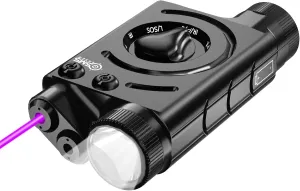 Multi-Function 1200 Lumens Weapon Light and Purple/IR Laser Sight Combo, Weapon Light&Laser Sight Combo with 9-inch Remote Pressure Tapeswitch Compatible with M-Lok and Picatinny Rails