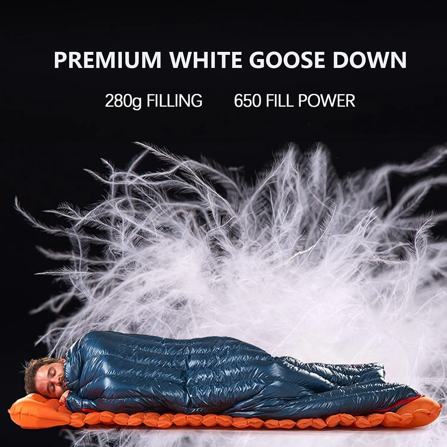 Naturehike Down Sleeping Bag 650 Fill Power Lightweight Compact for Backpacking Camping Hiking Traveling with Compression Sack