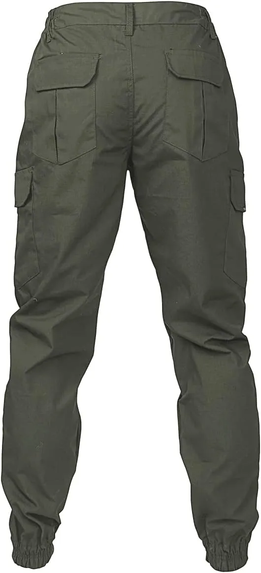 NAVEKULL Men's Camouflage Tactical Pants Waterproof Lightweight Ripstop Outdoor Hiking Tapered Cargo Pants