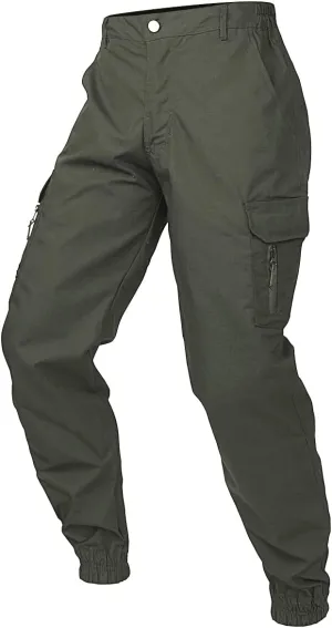 NAVEKULL Men's Camouflage Tactical Pants Waterproof Lightweight Ripstop Outdoor Hiking Tapered Cargo Pants