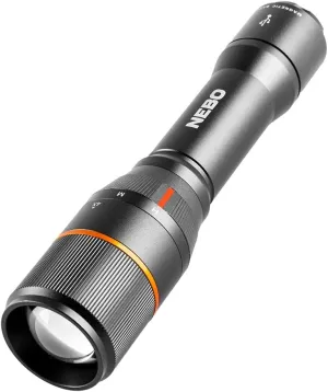 NEBO Davinci 1500 Flashlight & Portable Charger | 1500 Lumens, 4 Light Modes, Rechargeable, Waterproof Handheld Flashlight for Camping & Hunting, 3X Zoom Includes USB Charging Cable