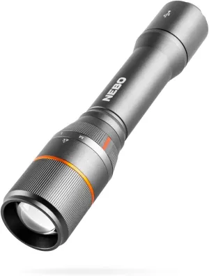 NEBO Davinci Powerful, Rechargeable and Waterproof HandheldFlashlight, Black