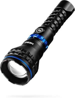 NEBO LUXTREME MZ60 Blueline Flashlight & Portable Charger | 1,000 Lumens, 5 Light Modes, 0.62 Mile Beam Distance, Rechargeable LED Flashlight, Waterproof & Durable, Includes USB-C Charging Cable