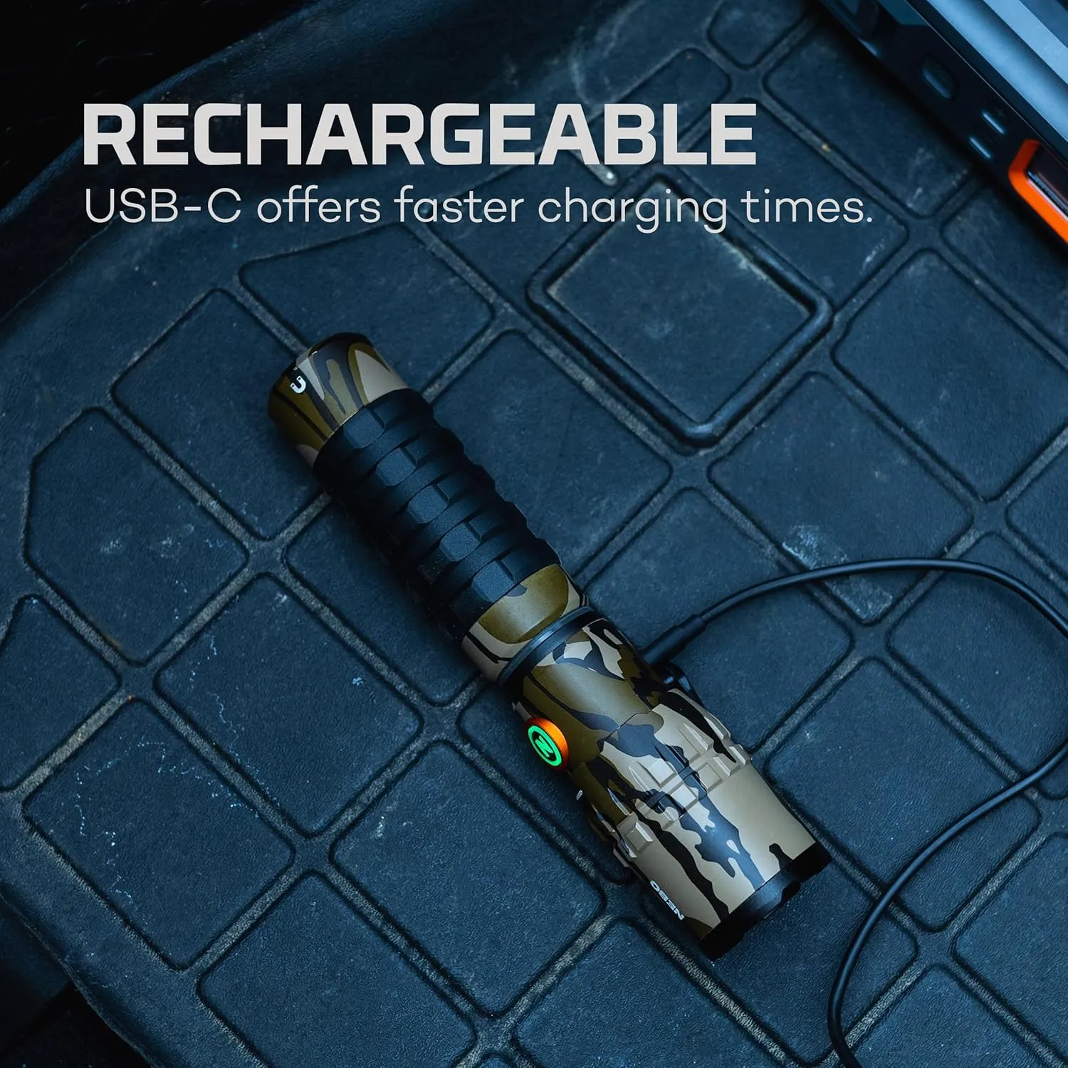 NEBO SLYDE KING 2K Flashlight | 2000 Lumens, 7 Light Modes, Rechargeable COB Work Light & LED Flashlight, Magnetic Base, Waterproof, Great for Camping & Hunting, Includes USB-C Charging Cable