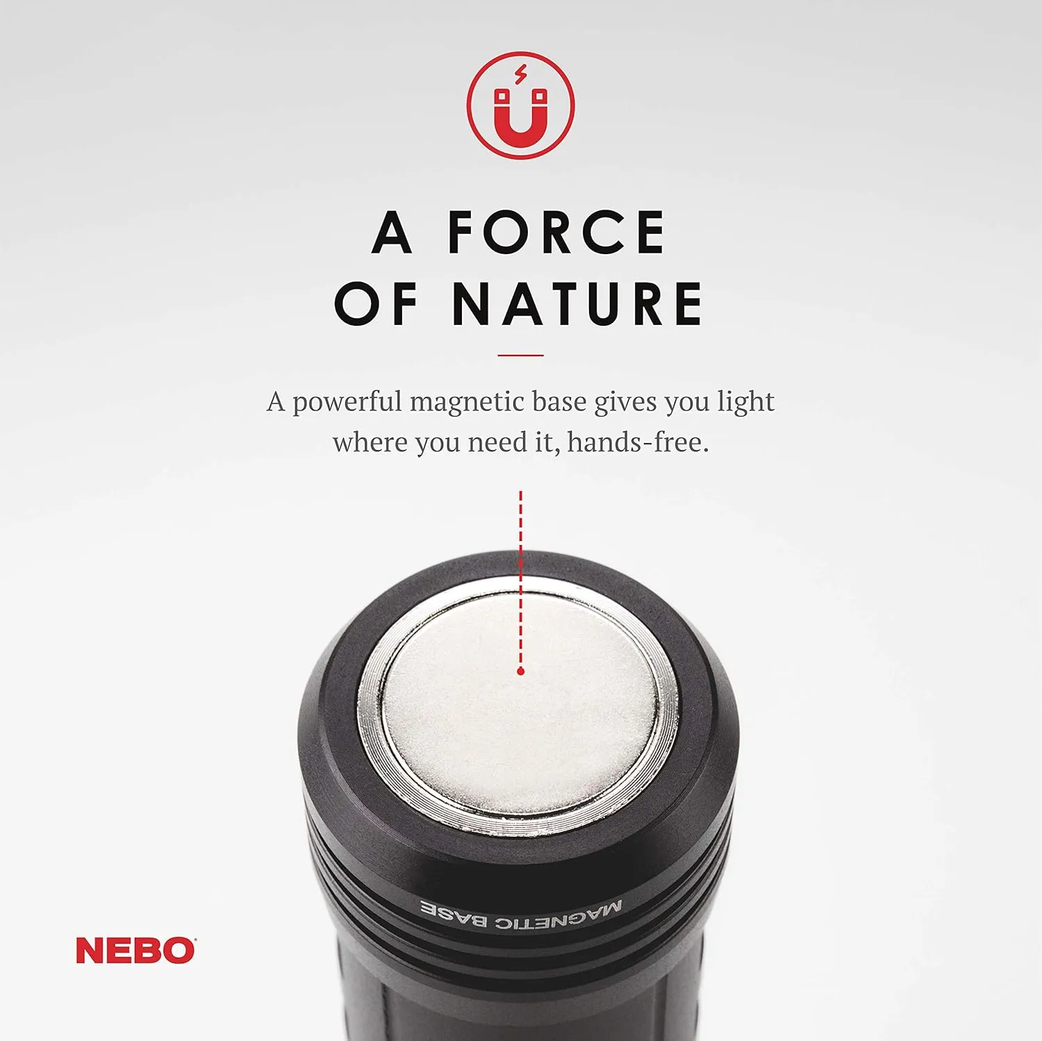 Nebo Slyde Rechargeable Flashlight with Work Light | Rechargeable Flashlight with 4 Light Modes and a Magnetic Base