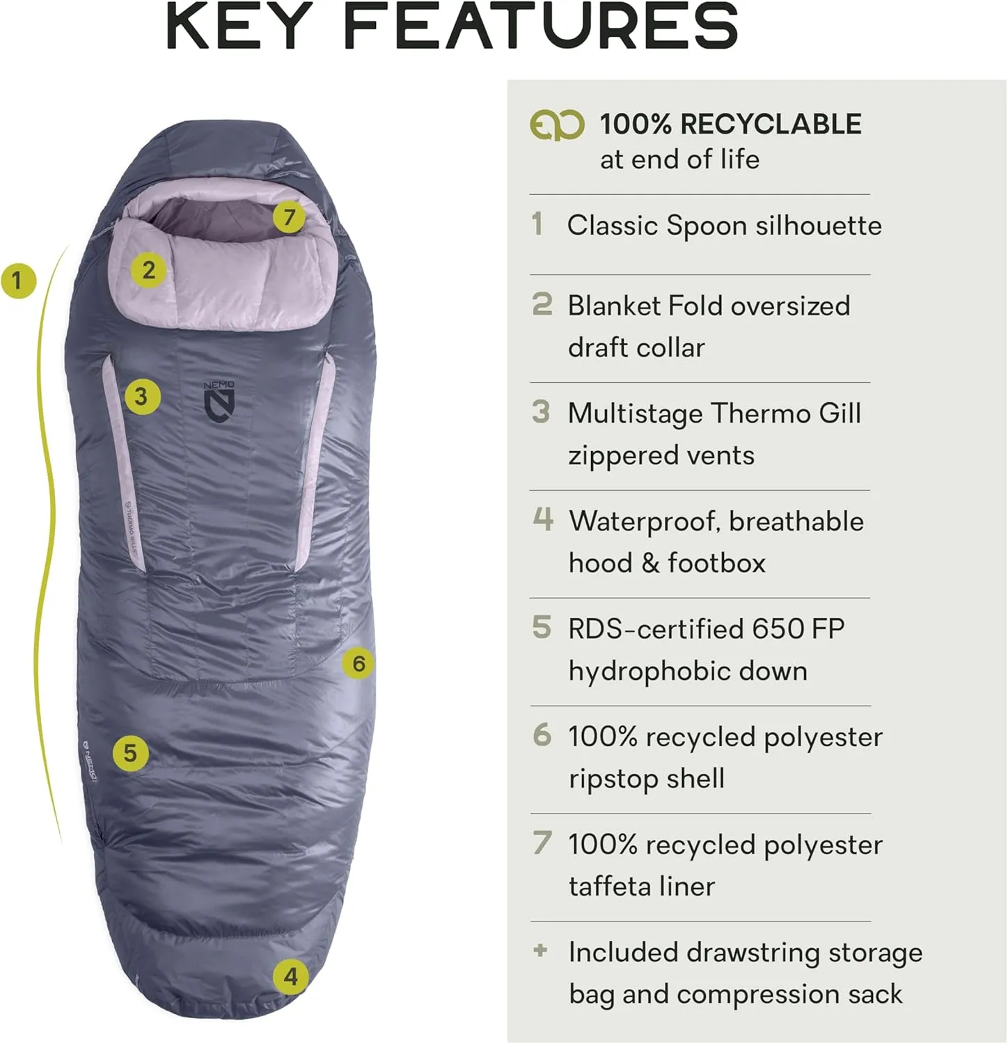 NEMO Equipment Disco Men's & Women's Endless Promise Down Sleeping Bag