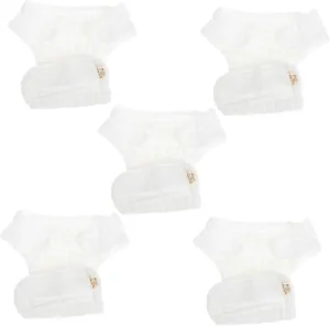 Newborn Size Cloth Diaper White Newborn Diapers Reusable Soft Breathable 5pcs Pack
