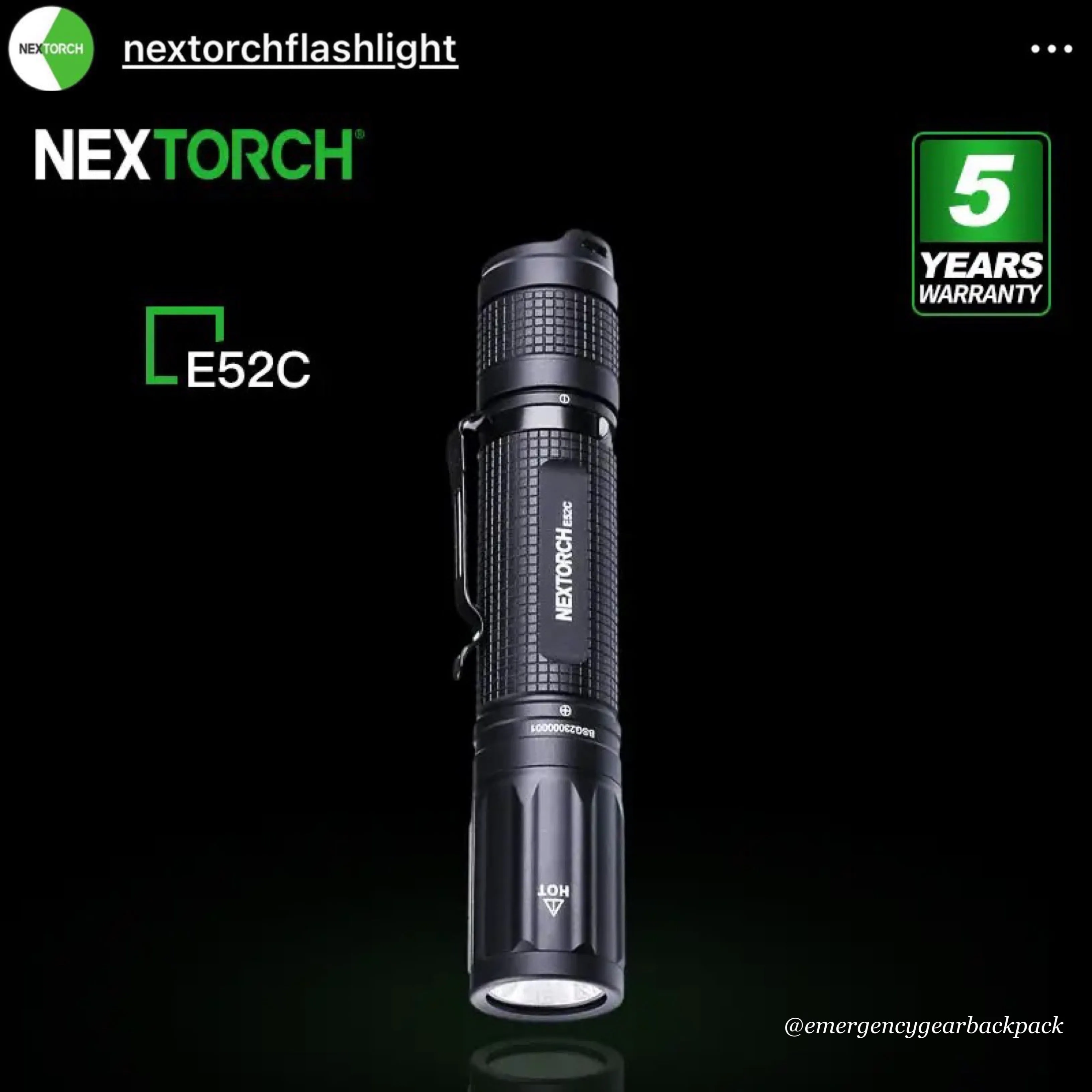 NEXTORCH E52C 3000LMS 210M Outdoor Flashlight